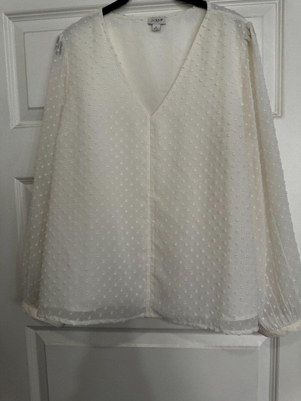 J Crew  Swiss Dot blouse
